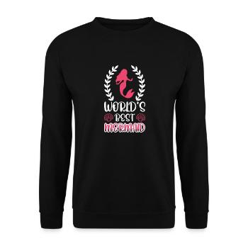 La meilleure sirène du monde - Sweat-shirt Unisexe - noir - Devant - Alina (178cm) & Michal (187cm)