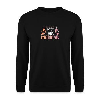 Teilzeit-Meerjungfrau - Unisex Pullover - Schwarz - Vorne - Alina (178cm) & Michal (187cm)