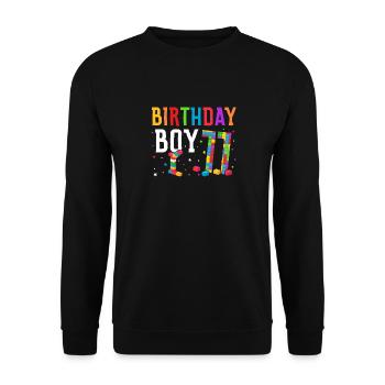 Blocs de construction enfant anniversaire 10 ans - Sweat-shirt Unisexe - noir - Devant - Alina (178cm) & Michal (187cm)