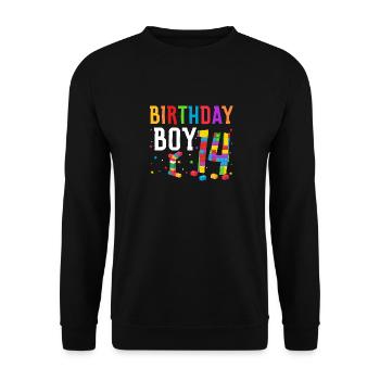 Blocs de construction enfant anniversaire 14 ans - Sweat-shirt Unisexe - noir - Devant - Alina (178cm) & Michal (187cm)