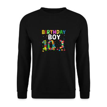 Blocs de construction enfant anniversaire 10 ans - Sweat-shirt Unisexe - noir - Devant - Alina (178cm) & Michal (187cm)