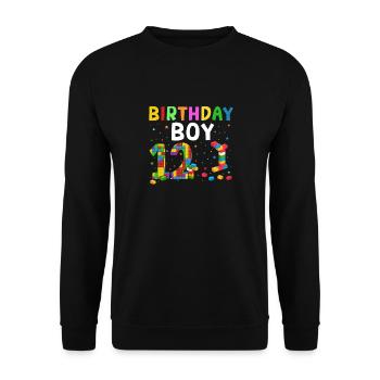 Blocs de construction enfant anniversaire 10 ans - Sweat-shirt Unisexe - noir - Devant - Alina (178cm) & Michal (187cm)