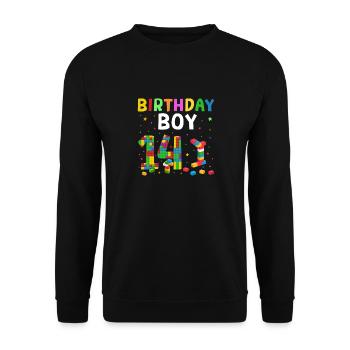 Blocs de construction enfant anniversaire 14 ans - Sweat-shirt Unisexe - noir - Devant - Alina (178cm) & Michal (187cm)