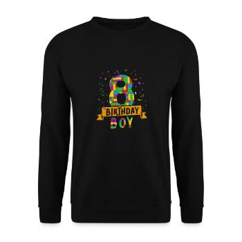Blocs de construction anniversaire enfant 78 ans - Sweat-shirt Unisexe - noir - Devant - Alina (178cm) & Michal (187cm)