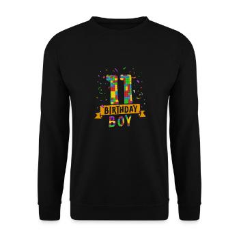 Blocs de construction enfant anniversaire 10 ans - Sweat-shirt Unisexe - noir - Devant - Alina (178cm) & Michal (187cm)