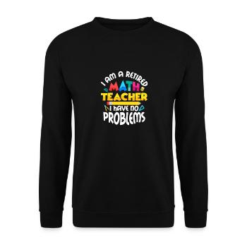 Je suis une école de formation des professeurs de mathématiques à la retraite - Sweat-shirt Unisexe - noir - Devant - Alina (178cm) & Michal (187cm)