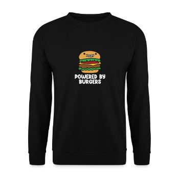 Drôle de citation de hamburger Cheeseburger Lover - Sweat-shirt Unisexe - noir - Devant - Alina (178cm) & Michal (187cm)