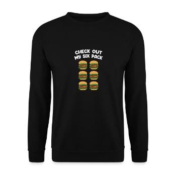 Drôle de citation de hamburger Cheeseburger Lover - Sweat-shirt Unisexe - noir - Devant - Alina (178cm) & Michal (187cm)