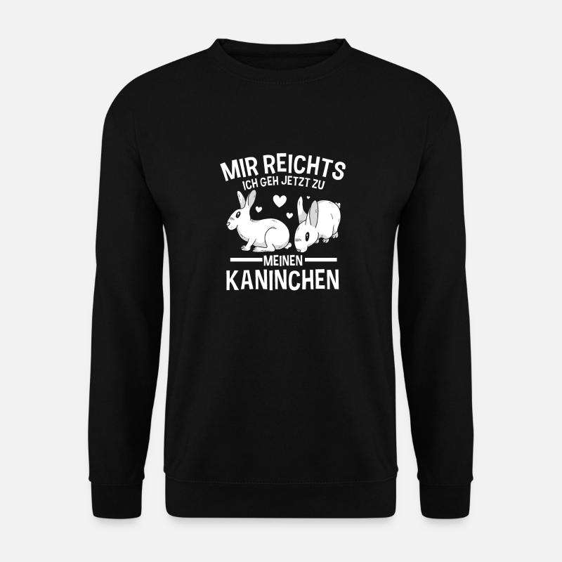 Süßer Hasen Spruch Kaninchen Haustier Hasen Mama - Unisex Pullover - Schwarz