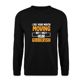 Citation sarcastique amusante de collègues en colère - Sweat-shirt Unisexe - noir - Devant - Alina (178cm) & Michal (187cm)