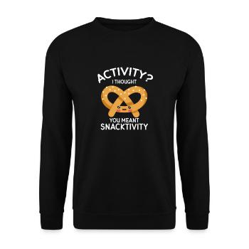 Sweet snacks and food-lovers snacks - Unisex Sweatshirt - black - Front - Alina (178cm) & Michal (187cm)