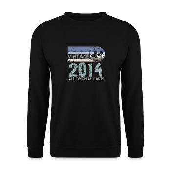 Limited Edition 2014 Vintage - Unisex Pullover - Schwarz - Vorne - Alina (178cm) & Michal (187cm)