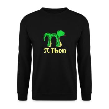 Drôle serpent pi jour math python science blague - Sweat-shirt Unisexe - noir - Devant - Alina (178cm) & Michal (187cm)