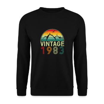 Classic Vintage 1983 40. Geburtstag 40 Jahre alt - Unisex Pullover - Schwarz - Vorne - Alina (178cm) & Michal (187cm)