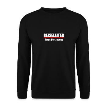 Reiseleiter Tourismus Tour-Guide Geschenk Reise - Unisex Pullover - Schwarz - Vorne - Alina (178cm) & Michal (187cm)