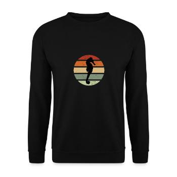 Seepferdchen-Abzeichen Schwimmabzeichen - Unisex Pullover - Schwarz - Vorne - Alina (178cm) & Michal (187cm)
