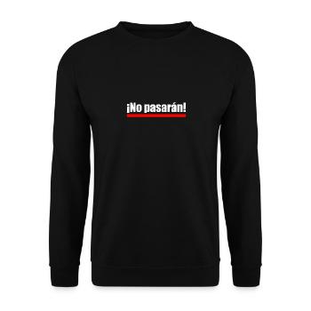 No Pasaran | Sie Werden Nicht Durchkommen Anarchie - Unisex Pullover - Schwarz - Vorne - Alina (178cm) & Michal (187cm)