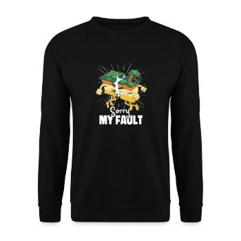 Funny Tectonic Plates Geology Art - Unisex Sweatshirt - black - Front - Alina (178cm) & Michal (187cm)