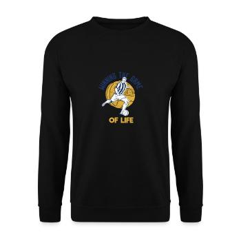 Gagner le jeu de la vie Cool Football Designs - Sweat-shirt Unisexe - noir - Devant - Alina (178cm) & Michal (187cm)
