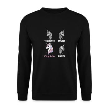 Erzieherin Kita Kiga Kindergarten Tagesmutter Supe - Unisex Pullover - Schwarz - Vorne - Alina (178cm) & Michal (187cm)