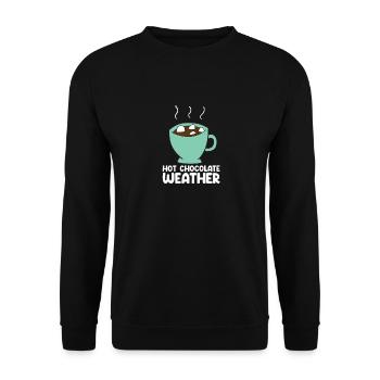 Chocolate Lover Chocolate Milk Chocolate Bars - Unisex Sweatshirt - black - Front - Alina (178cm) & Michal (187cm)