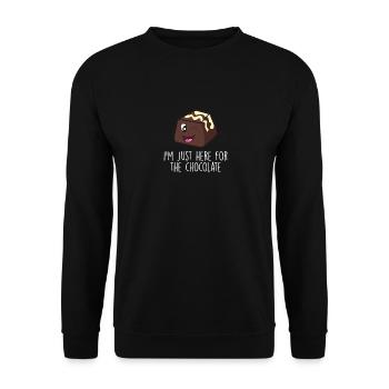 Chocolate Lover Chocolate Milk Chocolate Bars - Unisex Sweatshirt - black - Front - Alina (178cm) & Michal (187cm)