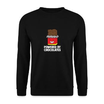 Chocolate Lover Chocolate Milk Chocolate Bars - Unisex Sweatshirt - black - Front - Alina (178cm) & Michal (187cm)