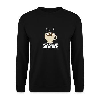 Chocolat drôle Chocolat Citation - Sweat-shirt Unisexe - noir - Devant - Alina (178cm) & Michal (187cm)