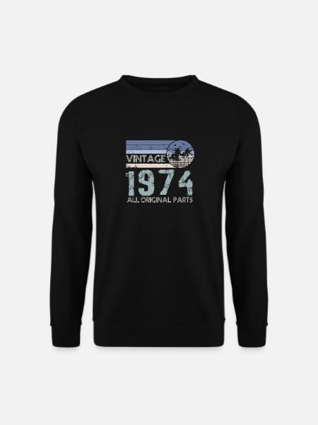 Limited Edition 1974 Vintage - Unisex Pullover - Schwarz
