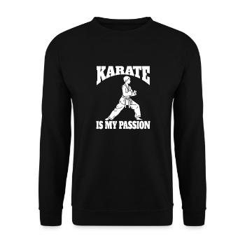 Karate Hapkido Martial Arts Judo Martial Arts Aikido - Unisex Sweatshirt - black - Front - Alina (178cm) & Michal (187cm)