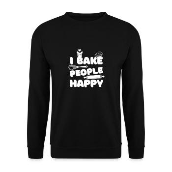 Pastry Baking Baker Bakery Pastry Maker - Unisex Sweatshirt - black - Front - Alina (178cm) & Michal (187cm)