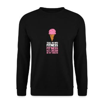 Funny Ice Cream Quote - Unisex Sweatshirt - black - Front - Alina (178cm) & Michal (187cm)