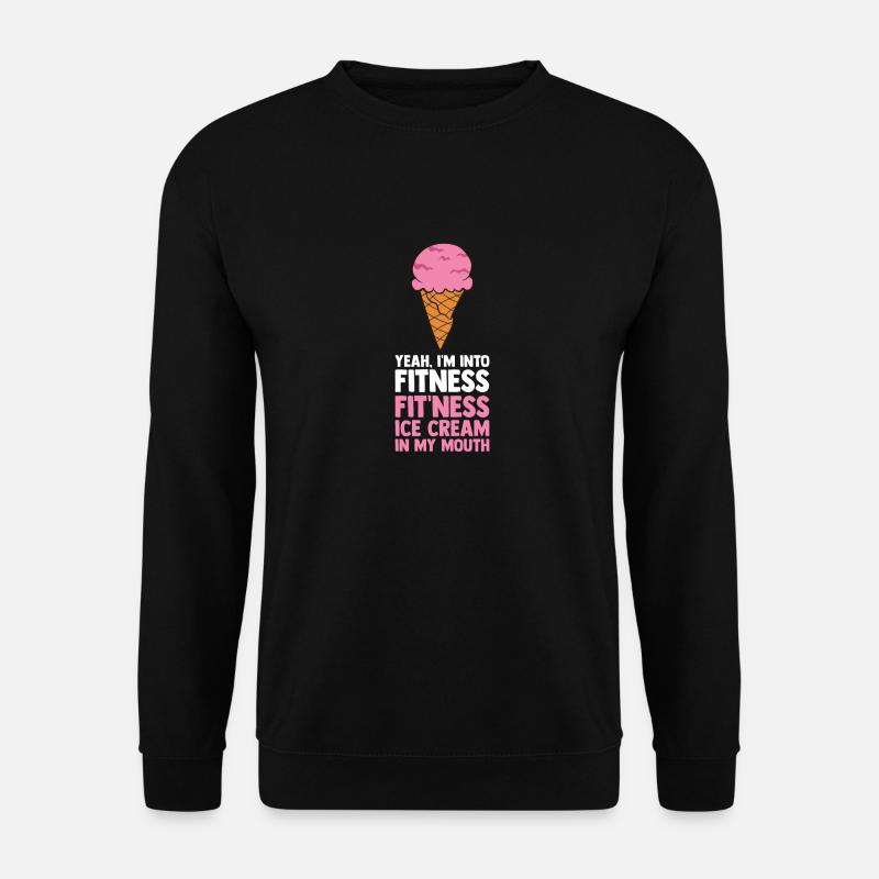 Lustiges Eiscreme-Zitat - Unisex Pullover - Schwarz
