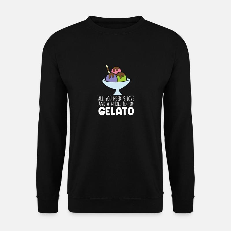 Funny Ice Cream Quote - Unisex Sweatshirt - black