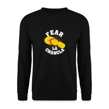 Fear La Chancla Funny Cinco de Mayo Spanish - Unisex Sweatshirt - black - Front - Alina (178cm) & Michal (187cm)