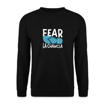 Fear La Chancla Funny Cinco de Mayo Spanish - Unisex Sweatshirt - black - Front - Alina (178cm) & Michal (187cm)