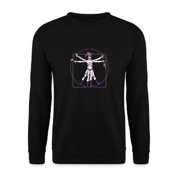 Narrenmaske Mardi Gras New Orleans Party - Unisex Pullover - Schwarz - Vorne - Alina (178cm) & Michal (187cm)