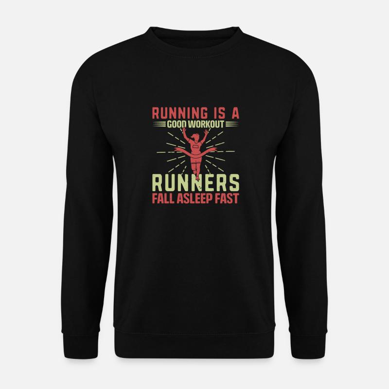 Marathon Läufer laufen - Unisex Pullover - Schwarz