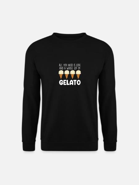 Eis Gelato Sommer Lustiges Eis - Unisex Pullover - Schwarz