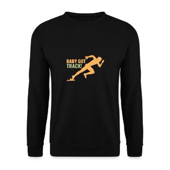 Baby got track track & Field - Unisex Sweatshirt - black - Front - Alina (178cm) & Michal (187cm)