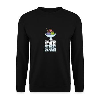 Eis Gelato Sommer Lustiges Eis - Unisex Pullover - Schwarz - Vorne - Alina (178cm) & Michal (187cm)