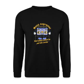 Music Expresses That Which Cannot Be Put Words - Unisex Sweatshirt - black - Front - Alina (178cm) & Michal (187cm)