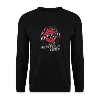 Retraités 2023 n’est plus mon problème - Sweat-shirt Unisexe - noir - Devant - Alina (178cm) & Michal (187cm)