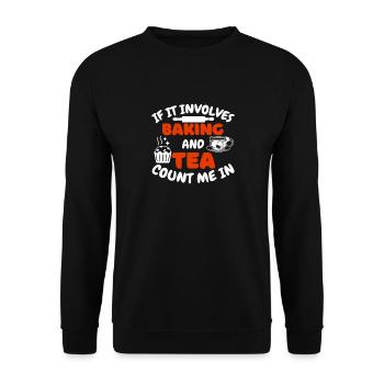 Baker Pastry Baking Tea Pastry Bakery Tea - Unisex Sweatshirt - black - Front - Alina (178cm) & Michal (187cm)