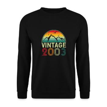 Classic Vintage 2003 20th Birthday 20 Year Old - Unisex Sweatshirt - black - Front - Alina (178cm) & Michal (187cm)