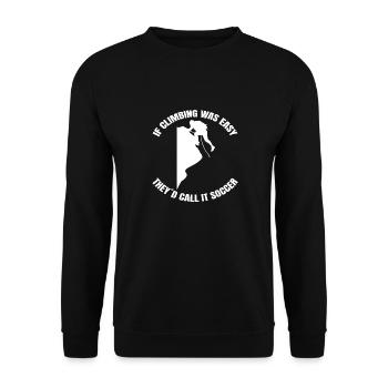Kletterer Bergklettern Berg Klettern Bergsteigen - Unisex Pullover - Schwarz - Vorne - Alina (178cm) & Michal (187cm)