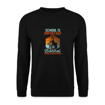 L’école drôle est importante, mais les courses de barils - Sweat-shirt Unisexe - noir - Devant - Alina (178cm) & Michal (187cm)