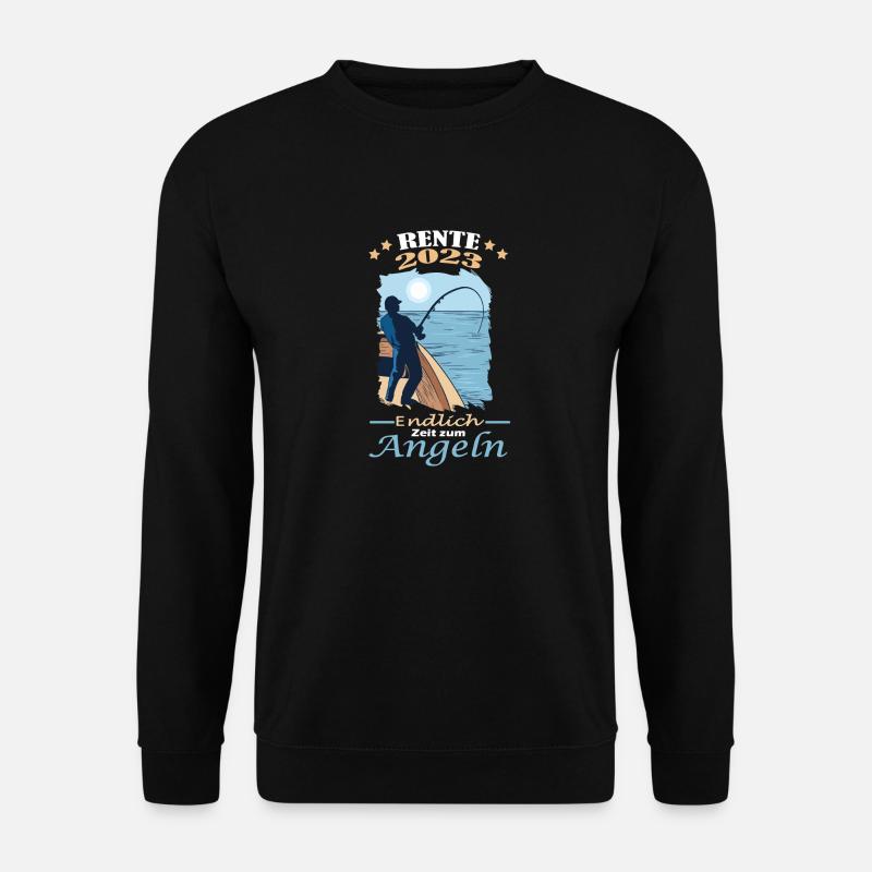 Rente 2023 Endlich Zeit Zum Angeln - Unisex Pullover - Schwarz