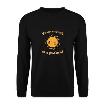 The Sun Never Sets On A Good Mood Cute Sun Designs - Unisex Sweatshirt - black - Front - Alina (178cm) & Michal (187cm)