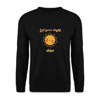 Let You Light Shine Cute Sun Designs - Unisex Pullover - Schwarz - Vorne - Alina (178cm) & Michal (187cm)